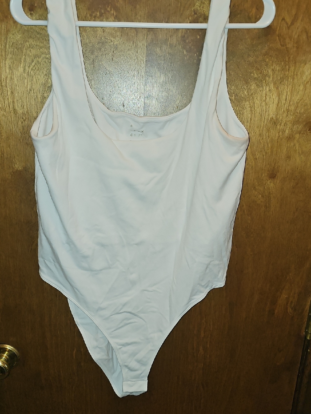a new day White Scoop Neck Bodysuit